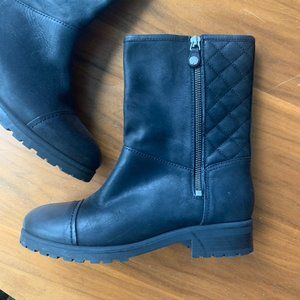 GEOX Womens Black Leather Boots - Like New! Size 7